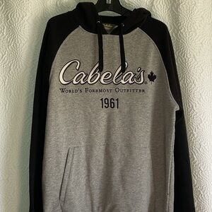 Cabela's Gray and Black Hoodie